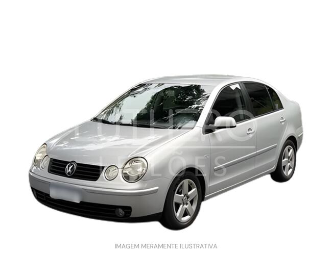 VW/POLO SEDAN 1.6., 2003/2003, Prata, Gasolina.