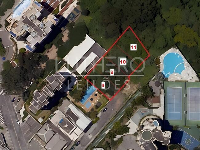 LOTES DE TERRENOS nº 8, 9, 10 e 11 da Quadra L, do Jd. Paraíso do Morumbi, A.T 1.100M², regulares, Paraíso do Morumbi, São Paulo/SP.