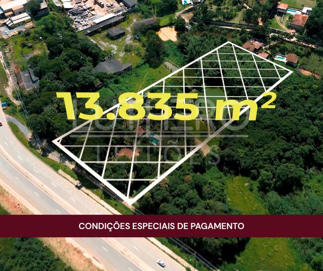 TERRENO, A.T 13.835m², com casa sede contendo piscina, área gourmet, lago, ao pé da Rodovia Bunjiro Nakao, Ibiúna/SP
