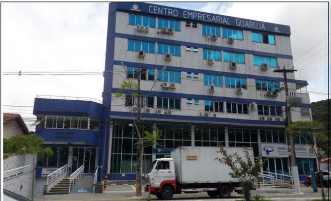 PRÉDIO COMERCIAL, A.T 1.189,00m², A.C 4.905,01m², 7 pavimentos com conjuntos comerciais, elevador, Santo Antônio, Guarujá/SP