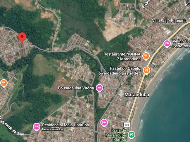 TERRENO A.T 300m², Lote 7 da Quadra N, do Lot. Jardim Beira Rio, próx à Praia Maranduba, Jd. Beira Rio, Ubatuba/SP.