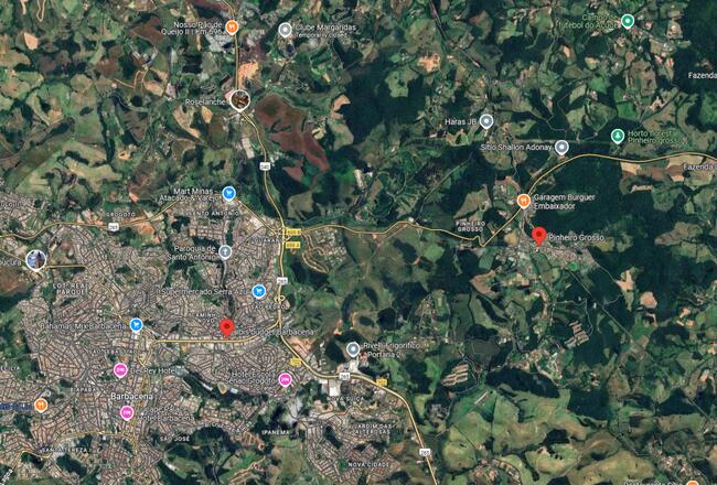 Imovel Rural Entre Barbacena – Pinheiro Grosso I 17,38,12 Há I Salão De Festas I Casa De Hóspedes E Caseiro I C. Futebol I Curral I Pomar I Const. Rústicas I Lagoas E Piscina, localizado em Barbacena - MG