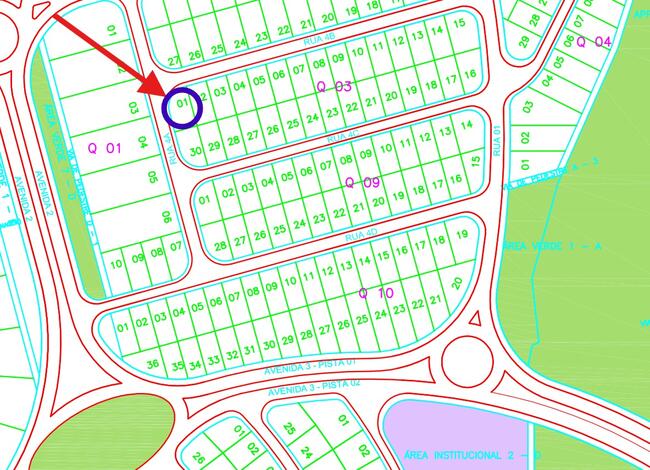 LOTE COM 540M² | LOTEAMENTO PARQUE DO VALE | LOTE 01 DA QUADRA 09 - GLEBA D| CARATINGA/MG