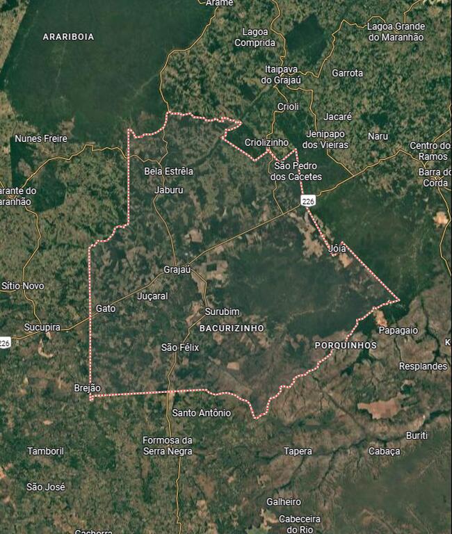 GLEBA DE TERRAS | ÁREA DE APROX. 507 HECTARES | GRAJAÚ/MA -  Possibilidade de Parcelamento