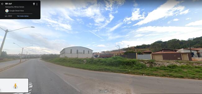 LOTE DE APROX 218M² | ÀS MARGENS DA  BR-267 | TOPOGRAFIA PLANA | NIVEL DA RUA | CAMPANHA/MG