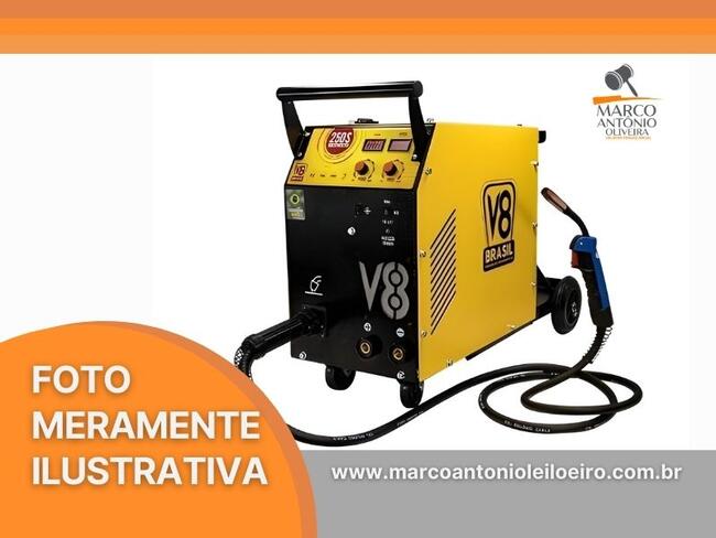 MÁQUINA DE SOLDA | MARCA BAMBOSA | 250 AMPERES | 110/220v | COR AMARELA