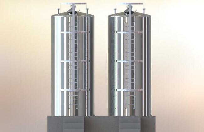 SILO HOMOGENEIZADOR ISOTÉRMICO VERTICAL PARA PROCESSAMENTO DE LEITE | CAPACIDADE DE 75 MIL LITROS