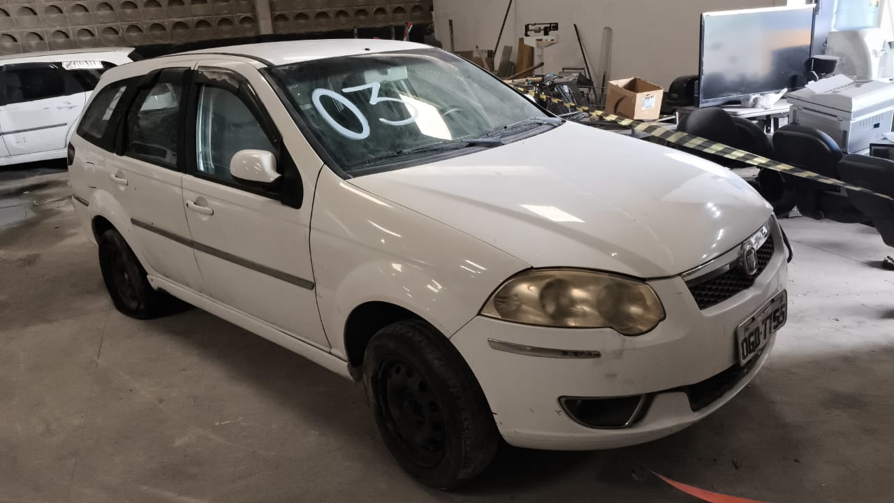 FIAT/PALIO WK ATTRAC 1.4 - PLACA: OGD-7755 - ANO/MODELO: 2013/2013 - CHASSI: 9BD373121D5026796 - RENAVAM: 551806877 - COMBUSTÍVEL: ALCOOL/GASOLINA - COR: BRANCA