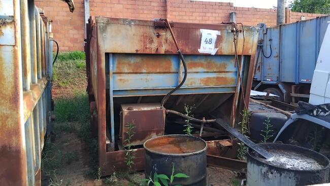 CAÇAMBA COMPACTADORA DE LIXO, AZUL