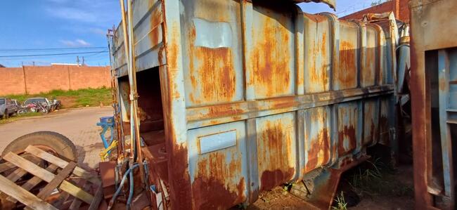 CAÇAMBA COMPACTADORA DE LIXO, AZUL