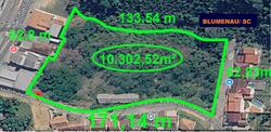 Leilão Judicial de Um Terreno com Aprox. 10.302,52m² em Blumenau/SC