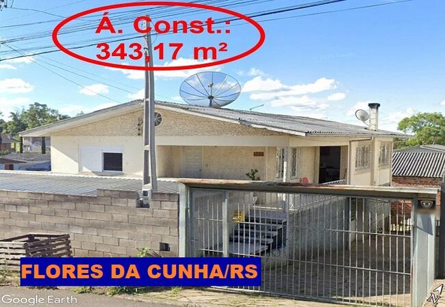 LEILÃO JUDICIAL DE UM TERRENO URBANO C/ÁREA DE 398,56M² - FLORES DA CUNHA/SÃO GOTARDO- RS