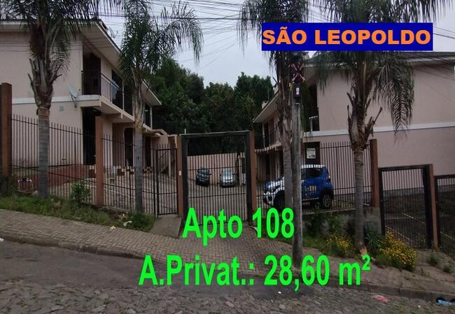 LEILÃO JUDICIAL DOS DIREITOS E AÇÕES DE UM KITNET N° 108 C/ÁREA PRIVATIVA DE 28,6000M² COND. FLAMBOYANT II BAIRRO CAMPESTRE - SÃO LEOPOLDO/RS