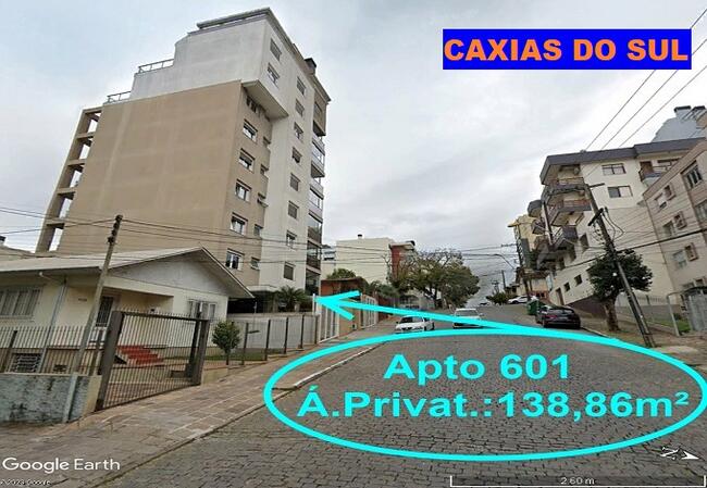 LEILÃO JUDICIAL DE UM APTO N° 601 C/ÀREA DE 191,0679M² RES. SARMENTO BAIRRO EXPOSIÇÃO - CAXIAS DO SUL/RS