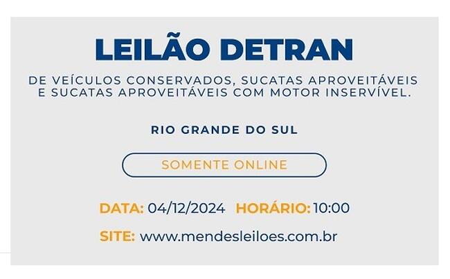 LEILÃO DETRAN - RETORNAREMOS DIA 05.12.24