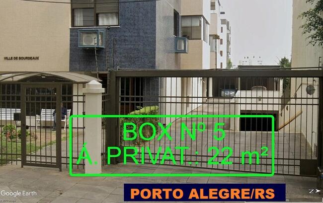 LEILÃO JUDICIAL DE BOX Nº 05 NO EDIFÍCIO VILLE DE BORDEAUX EM PORTO ALEGRE/RS MASSA INSOLVENTE DE POLÍBIO ADOLFO BRAGA