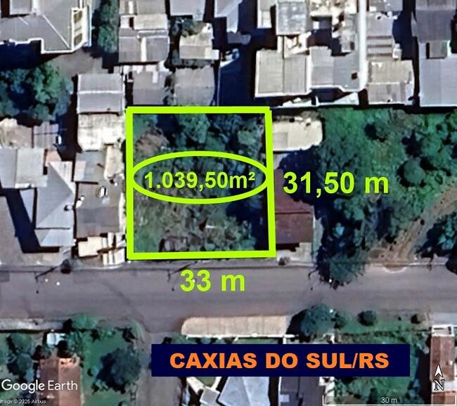 LEILÃO JUDICIAL DE UM TERRENO URBANO EM CAXIAS DO SUL/RS