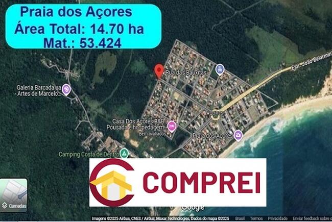 VENDA DIRETA DE TERRENO C/ 14,70 HA - EM FLORIANÓPOLIS/SC