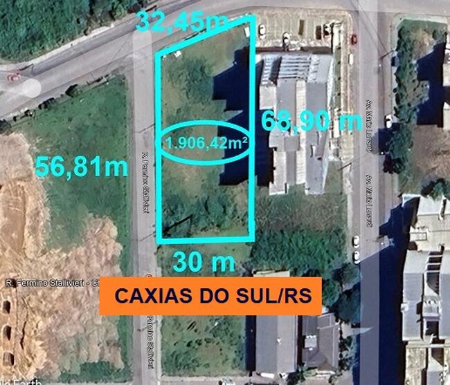 LEILÃO DE TERRENO C/ 1.906,42 M² - EM CAXIAS DO SUL/RS