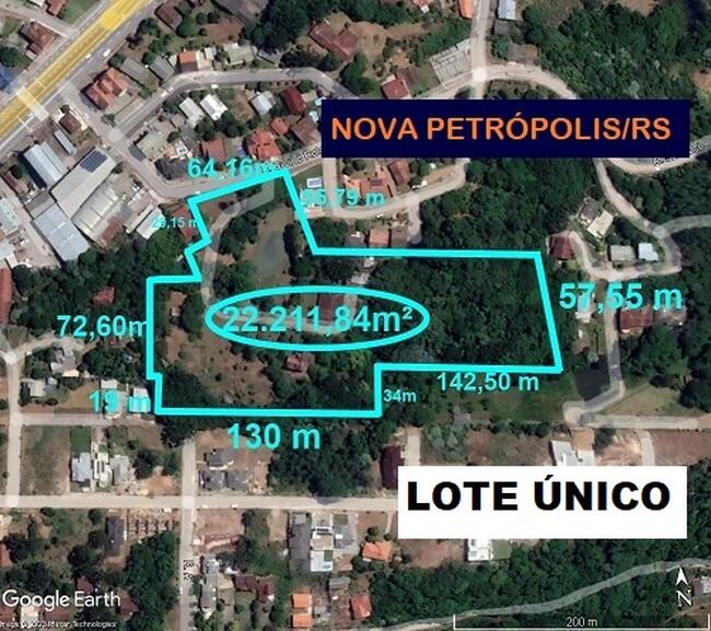 LEILÃO JUDICIAL DE UMA ÁREA DE APROXIMADAMENTE 22.211,84M² EM NOVA PETRÓPOLIS/RS