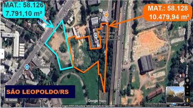 LEILÃO JUDICIAL DE DOIS TERRENOS URBANOS EM SÃO LEOPOLDO/RS