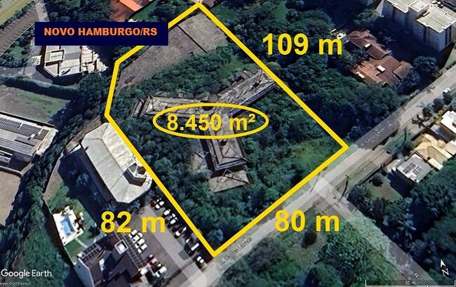 LEILÃO JUDICIAL DE UM TERRENO URBANO COM APROXIMADAMENTE 8.450m² EM NOVO HAMBURGO/RS