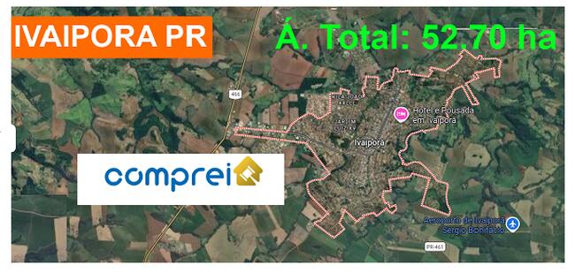 VENDA DIRETA  DE  ÁREA RURAL C/ 52,70 HA - IVAIPORÃ/PR