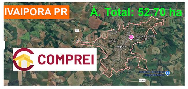 VENDA DIRETA  DE  ÁREA RURAL C/ 52,70 HA - IVAIPORÃ/PR