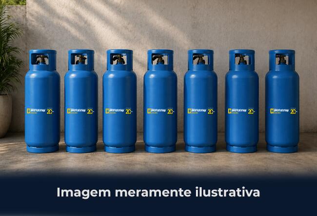 LEILÃO JUDICIAL DE 7 CILINDROS PARA GÁS GLP - (P45)