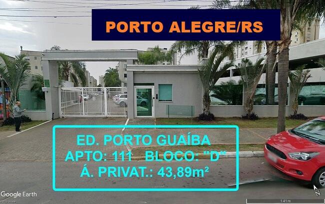 LEILÃO JUDICIAL DE APTO 111 – BLOCO D - CONDOMINIO RESIDENCIAL EDIFICIO PORTO GUAIBA EM PORTO ALEGRE/RS