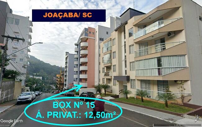 LEILÃO JUDICIAL DE MASSA FALIDA DE ELLO MONTAGENS INDUSTRIAIS - BOX DE GARAGEM Nº 15 – CONDOMINIO EDIFÍCIO ANTTARES EM JOAÇABA/ SC