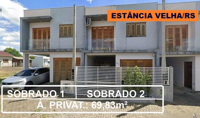 VENDA DIRETA DE 02 SOBRADOS - EM ESTÂNCIA VELHA/RS