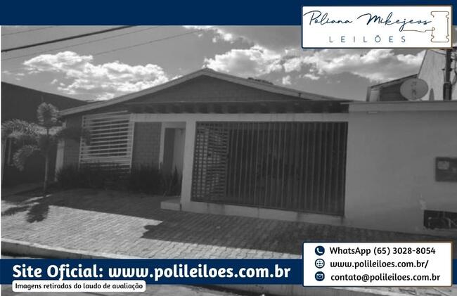 Imóvel residencial, Lote 05, na quadra 13, AT 375m², localizado na Av. Mato Grosso, em Araputanga/MT