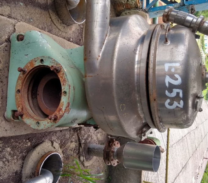 Turbina Centrifuga de vinho Westfalia C/ motor WEG 50cv em aço Inox