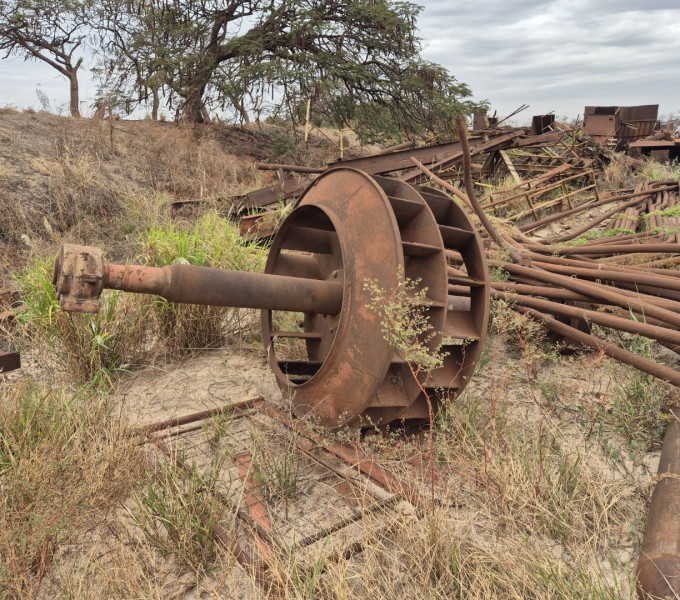 ROTOR DE CALDEIRA EM AC C/ EIXO E MANCAIS