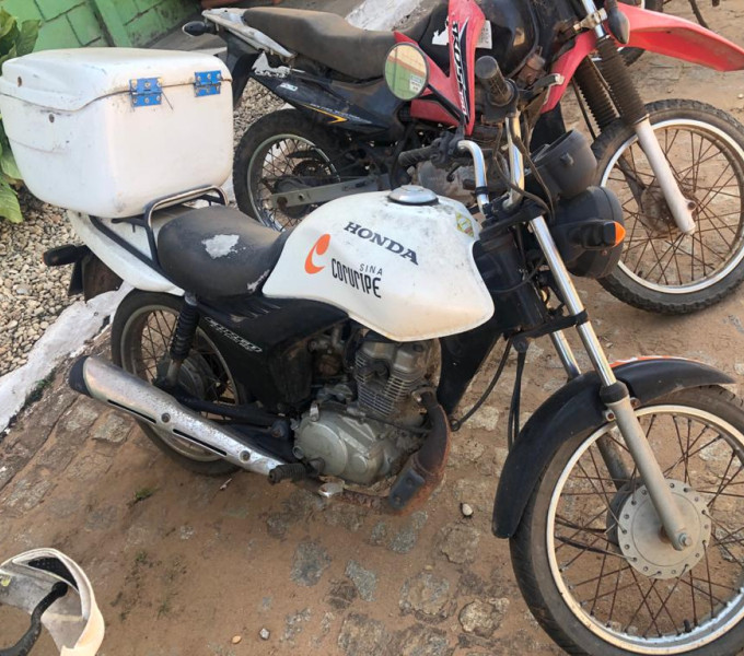 Motocicleta Honda CG 125 Cargo KS, branca, NMM-5493, 2012