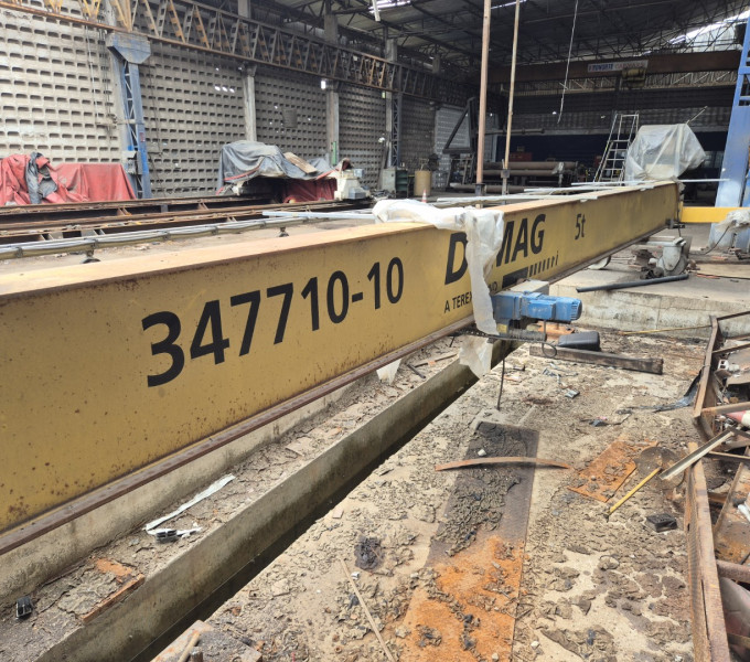 Ponte rolante demag, capacidade 5 ton desmontada