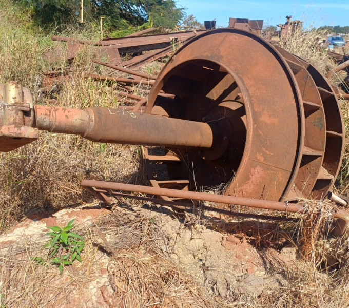 ROTOR DE CALDEIRA EM AC C/ EIXO E MANCAIS
