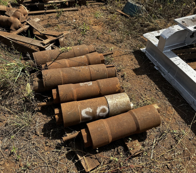 6 rolos em ac, 2 eixos de esteira, Viga p ponte rolante