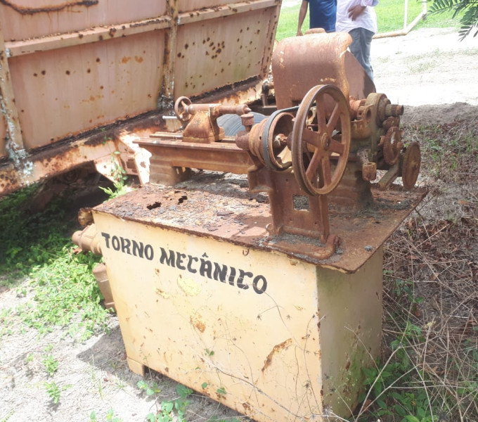 Torno mecânico barramento de 1m