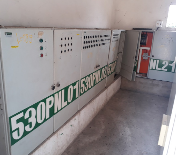 Painel elétrico Iluminação dos Filtros