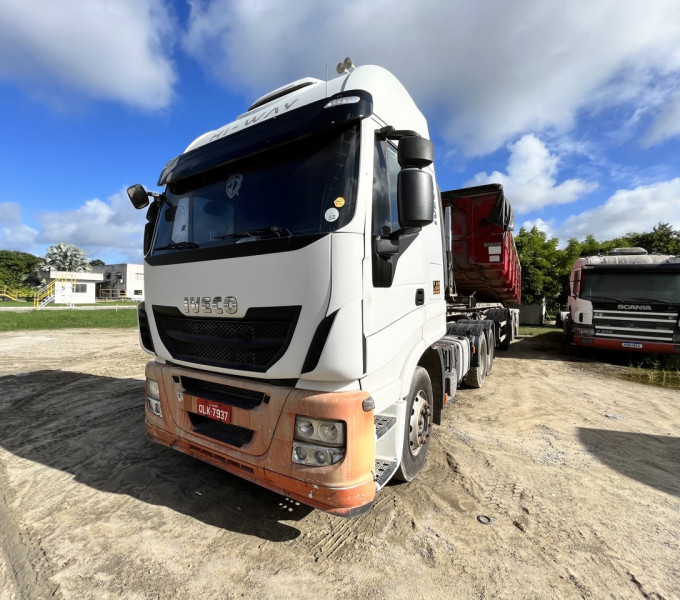 01 IVECO STRALLIS/2018 440 S 44T, PLACA: QLK-7937, COR: BRANCA, FROTA: CM 110*
