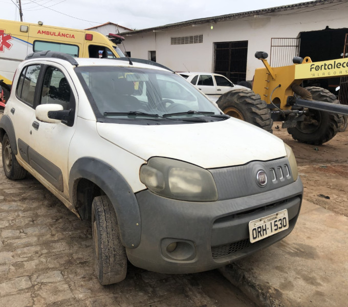 Fiat Uno Way 1.0 Branco, Ano 2012, Modelo 2013, Flex, Renavan 00502861525, Placa ORH 1530
