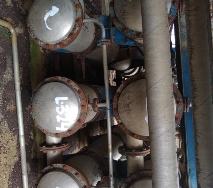 Trocador de calor tubular em inox ( 6 aquecedores) 60l