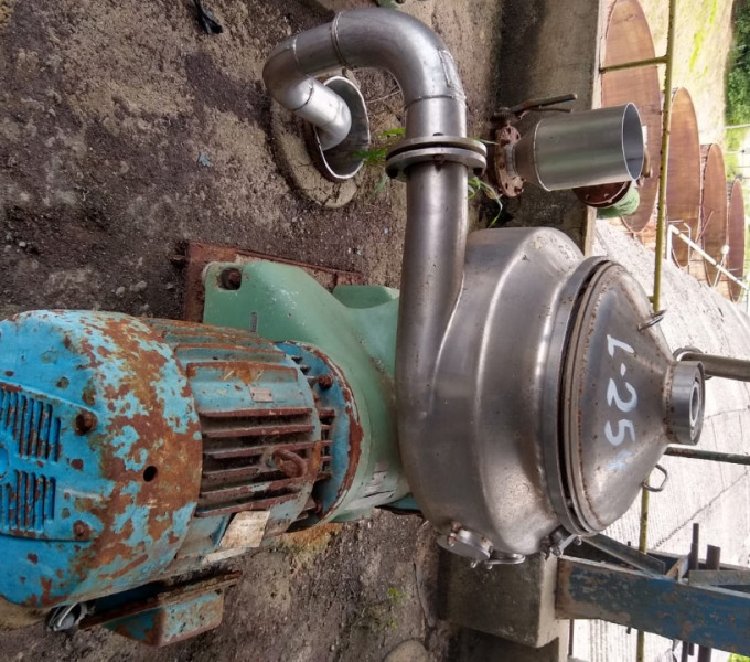 Turbina Centrifuga de vinho Westfalia C/ motor GE 40cv em aço Inox
