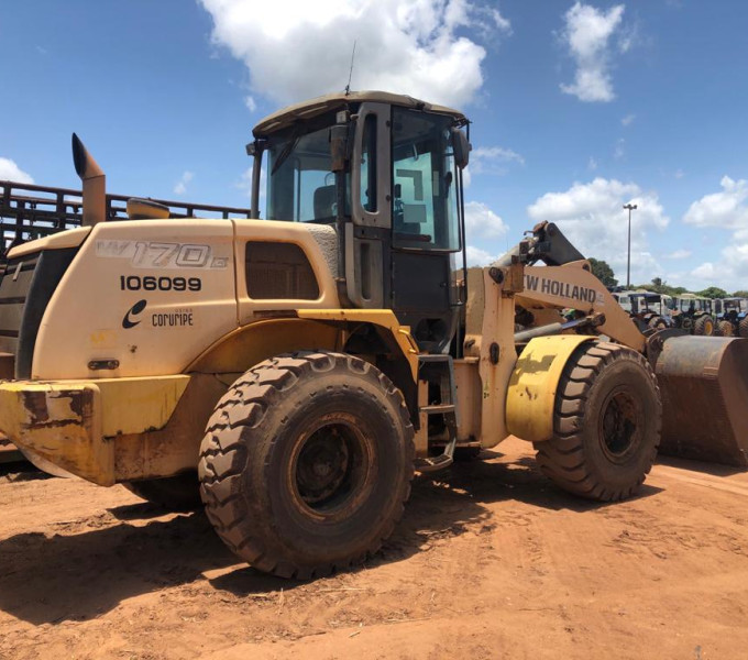 Pá carregadeira New holland W170 ZB, amarela, 2012