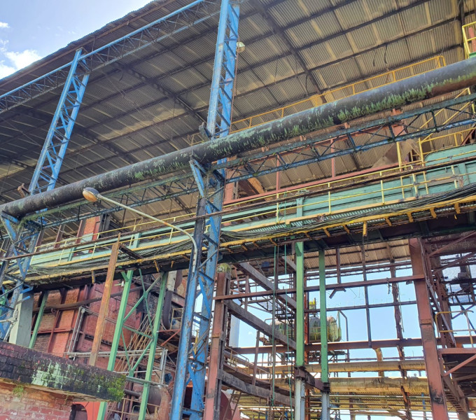 Esteira distribuidora das caldeiras, motor Weg 50cv