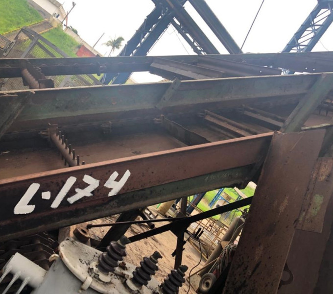 Elevador de bagaço em A/C, taliscas, motor Weg 30cv S/ redutor