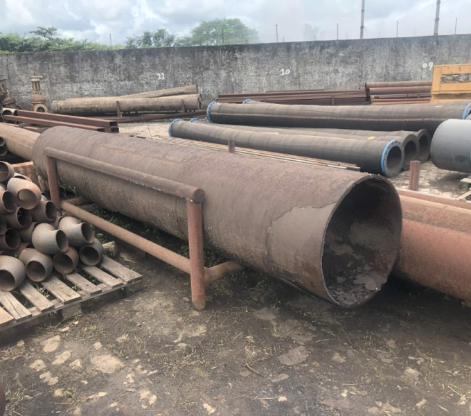 6 tubos pvc irrigação e tubo ac 6m 26"