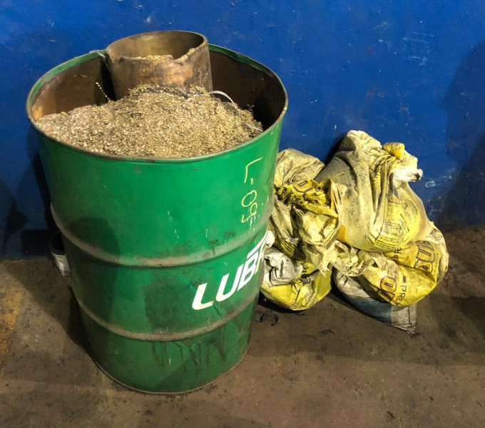 Aprox. 800kg de limalha de bronze